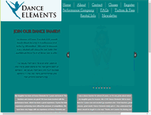 Tablet Screenshot of danceelements.com